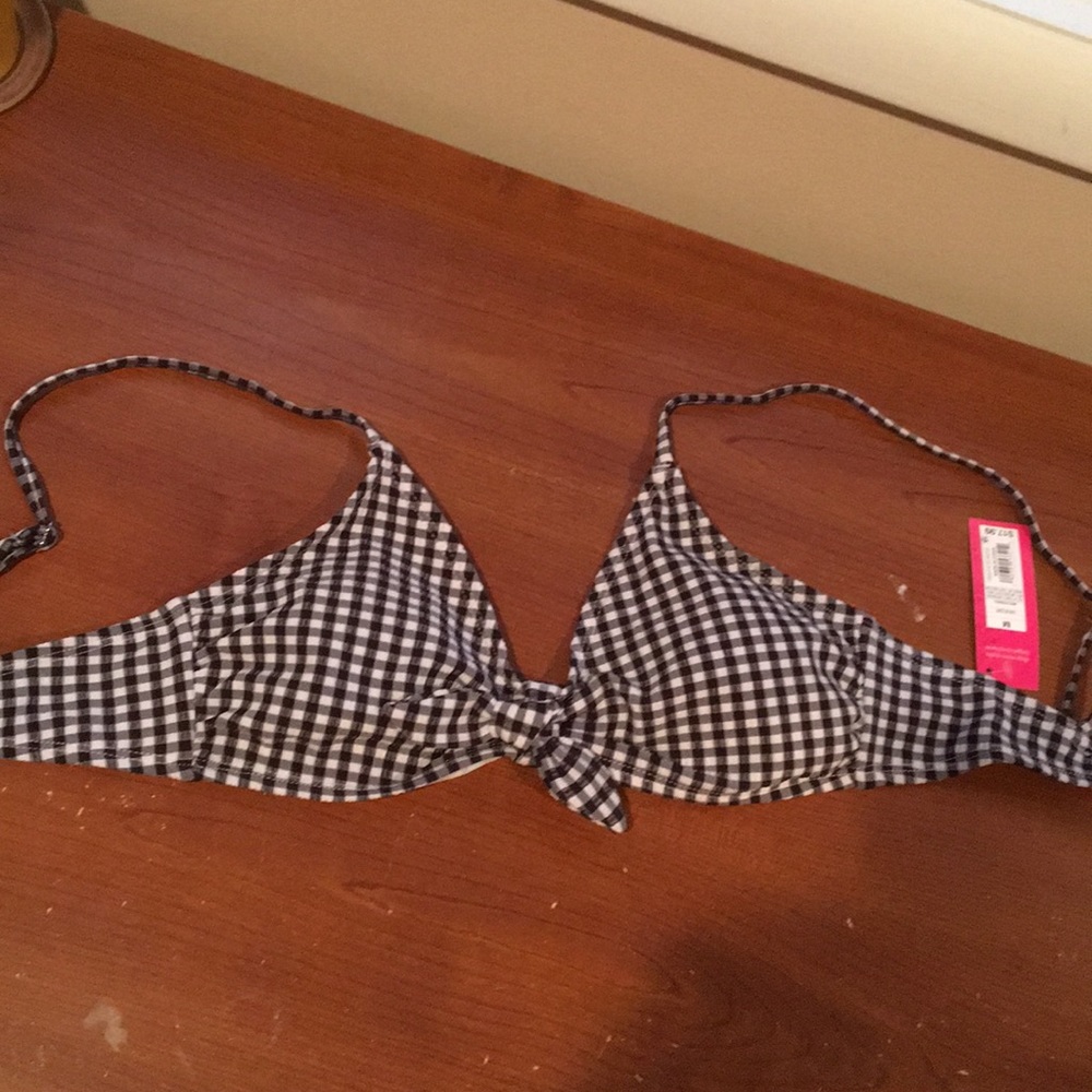 NWT Target gingham bikini top